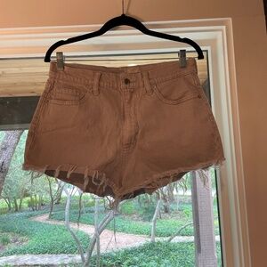 Beige Colored Jean Shorts